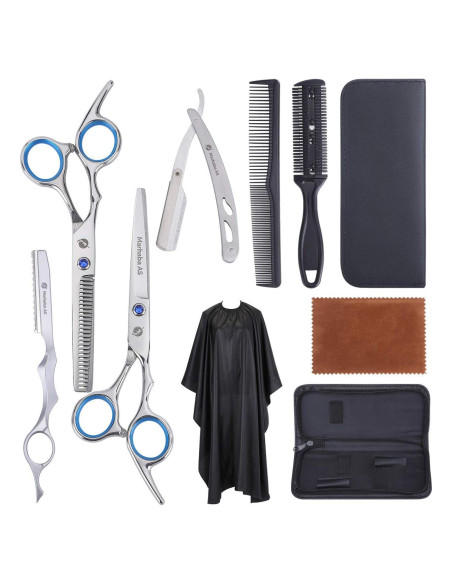 Kit de Tijeras de Barbero Marhaba AS - 10 Piezas Profesionales