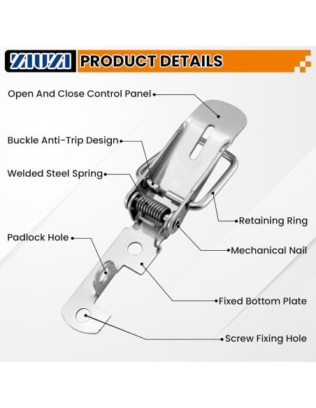 Pestillo de Ángulo 90 Grados ZIUZI Acero Inoxidable 2 Pcs