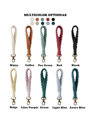 Llavero de Macramé Hecho a Mano para Mujeres - Estilo Country
