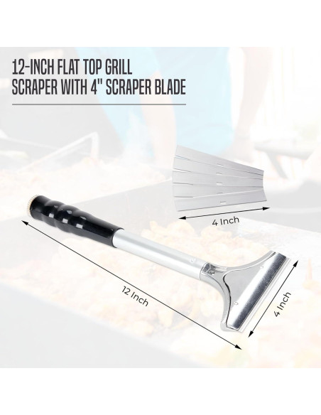 Raspador de Parrilla OCS Parts 30.48 cm con 5 Cuchillas