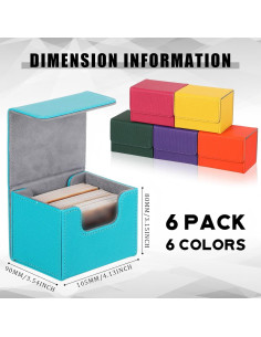 Yookeer 6 Cajas de Almacenamiento de Cartas Magnéticas 100+ 2