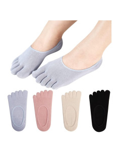 Calcetines de Dedos Cortos Meaiguo para Mujeres 5-9 Multicolor