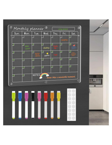 Calendario Acrílico Magnético SWSKR 30.48x40.64cm para Nevera