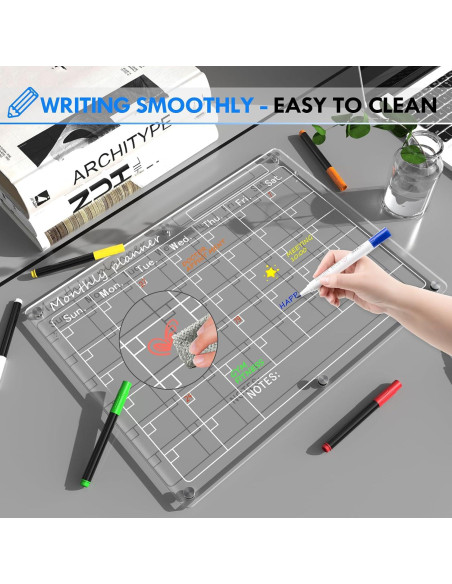 Calendario Acrílico Magnético SWSKR 30.48x40.64cm para Nevera