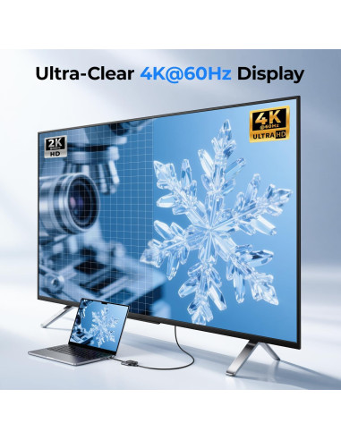 Adaptador USB-C a HDMI GIISSMO 4K 60Hz para iPhone 15/16, MacBook