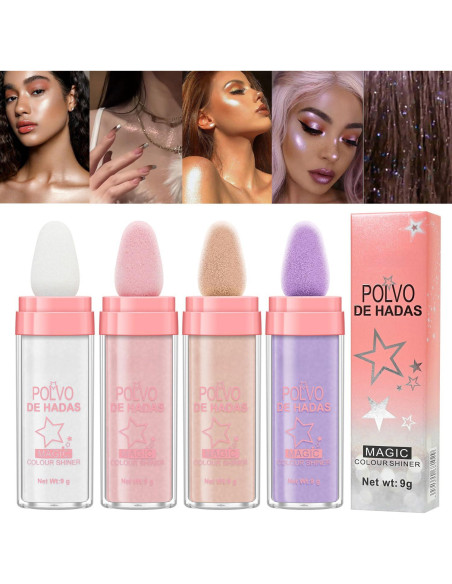 Polvo de Hadas Resaltador URQT 28g - 2 Piezas Brillo Facial