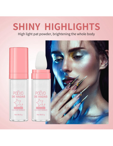 Polvo de Hadas Resaltador URQT 28g - 2 Piezas Brillo Facial