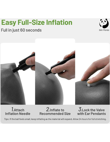 Bola de Pilates Slim Panda 22.86 cm Anti-explosión y Antideslizante