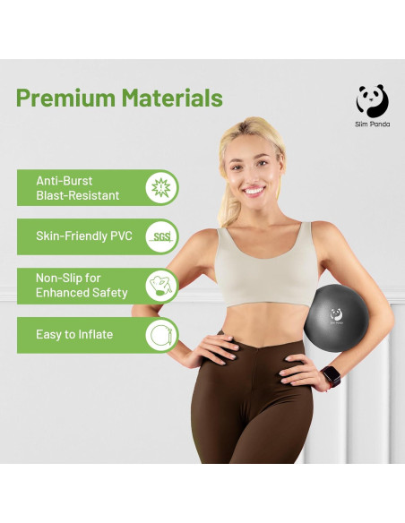 Bola de Pilates Slim Panda 22.86 cm Anti-explosión y Antideslizante