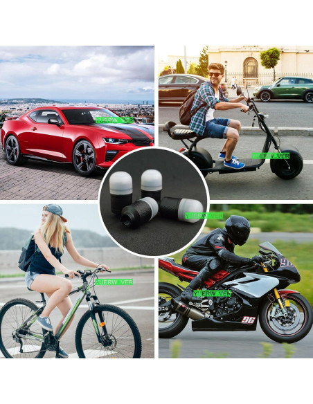 4 Luces LED de Válvula para Neumáticos YUERWOVER Coloridas