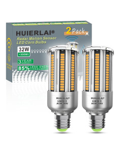 Bombillas LED HUIERLAI 32W con Sensor de Movimiento 2700K