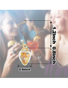 Marcadores de Copas de Vino ELANE 20 Pcs Coloridos 2