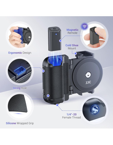 Agarre de Cámara para Teléfono Jinjiacheng con Control Remoto Negro