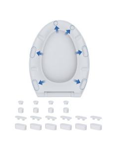 Topes para Asiento de Inodoro Hibbent - 10 Piezas, Blanco