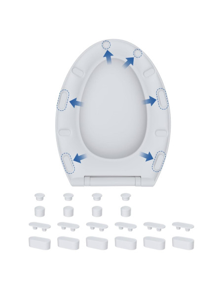 Topes para Asiento de Inodoro Hibbent - 10 Piezas, Blanco