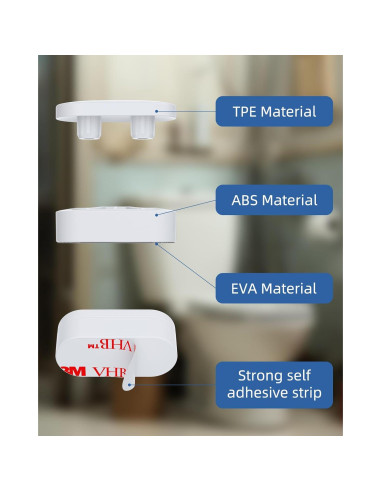 Topes para Asiento de Inodoro Hibbent - 10 Piezas, Blanco