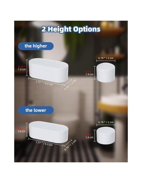 Topes para Asiento de Inodoro Hibbent - 10 Piezas, Blanco