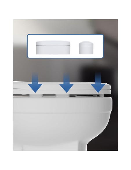 Topes para Asiento de Inodoro Hibbent - 10 Piezas, Blanco