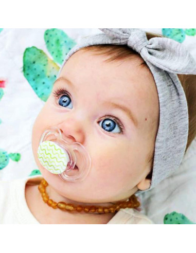 Chupete Ortodóntico Smilo Baby 0-3 Meses - Paquete de 3 Silicona Aqua