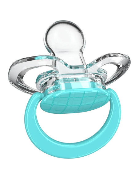 Chupete Ortodóntico Smilo Baby 0-3 Meses - Paquete de 3 Silicona Aqua