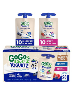 GoGo squeeZ yogurtZ 85 g Paquete de 20 Arándano y Frutos Rojos