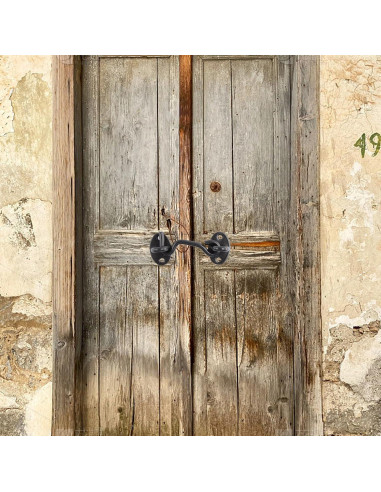 4 Ganchos y Ojos de Acero Inoxidable 75mm Negro - Bociloy