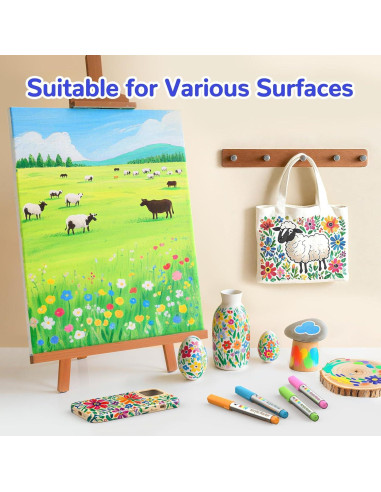 Marcadores Acrílicos Punta Pincel HOTU 18 Colores 6.6g