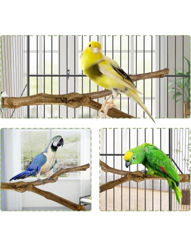 Percha Natural para Loro Kathson 22.86 cm Soporte Masticable