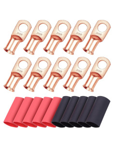 Conectores de Batería iGreely 10 Pcs 2 AWG 9.53 mm Cobre