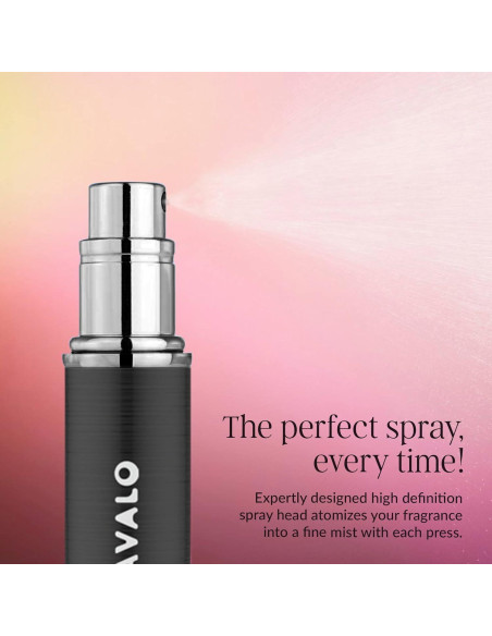 Atomizador de Perfume Travalo LUX 5.7ml Negro - A Prueba de Fugas