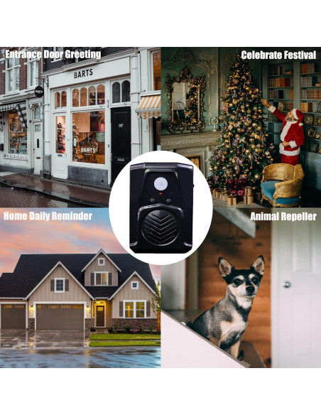 Sensor de Movimiento con Reproductor de Sonido XYszpcgs Negro Sensor de Movimiento con Reproductor de Sonido XYszpcgs Negro