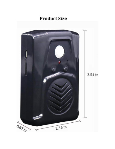 Sensor de Movimiento con Reproductor de Sonido XYszpcgs Negro