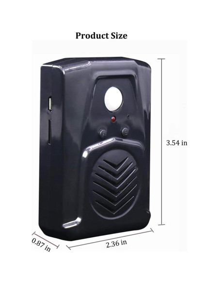Sensor de Movimiento con Reproductor de Sonido XYszpcgs Negro Sensor de Movimiento con Reproductor de Sonido XYszpcgs Negro