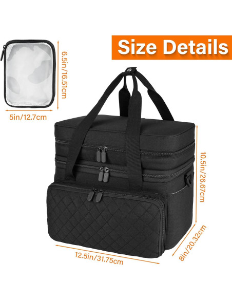 Organizador de Costura Doble Capa M-Sewing Negro 34.2x21.7cm Organizador de Costura Doble Capa M-Sewing Negro 34.2x21.7cm