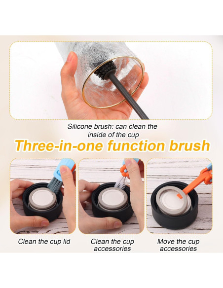 Juego de 7 cepillos limpiadores de botellas PEUTIER azul