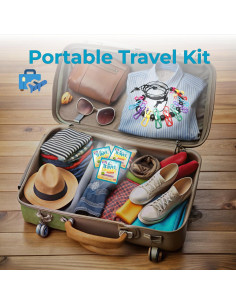 Kit de Lavandería de Viaje Skywin 8 Jabones 10ml + Línea de Ropa 2