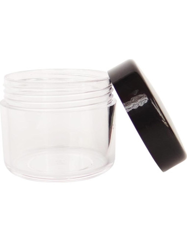 20 Tarros de Muestra Cosméticos 20ml Wopanxye con Tapas Negras