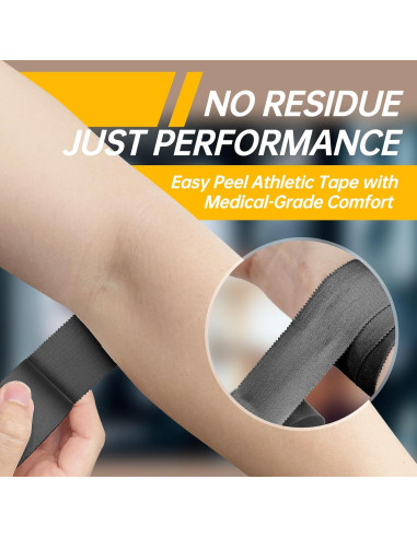 Cinta Atlética Dimora Negra 4 Rollos 3.81 cm x 13.72 m