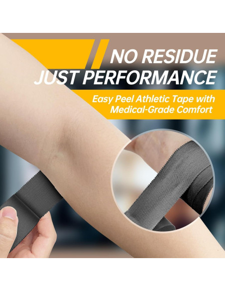 Cinta Atlética Dimora Negra 4 Rollos 3.81 cm x 13.72 m