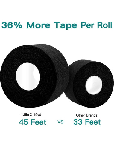 Cinta Atlética Dimora Negra 4 Rollos 3.81 cm x 13.72 m