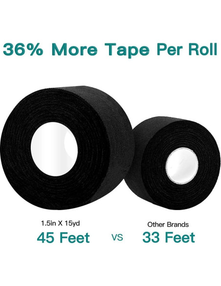 Cinta Atlética Dimora Negra 4 Rollos 3.81 cm x 13.72 m