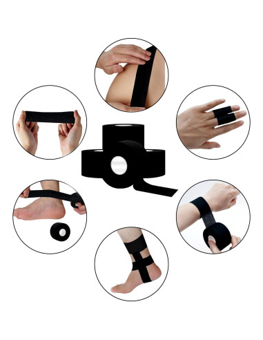 Cinta Atlética Dimora Negra 4 Rollos 3.81 cm x 13.72 m