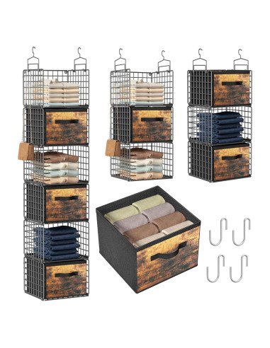 Organizador Colgante Orapoke Negro 6 Niveles con Cajones