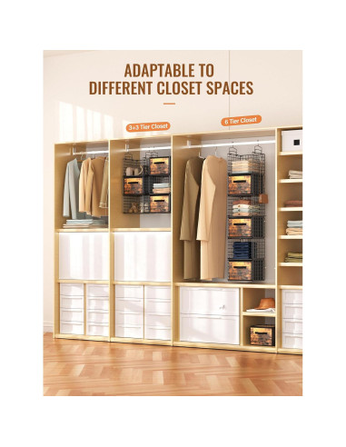 Organizador Colgante Orapoke Negro 6 Niveles con Cajones