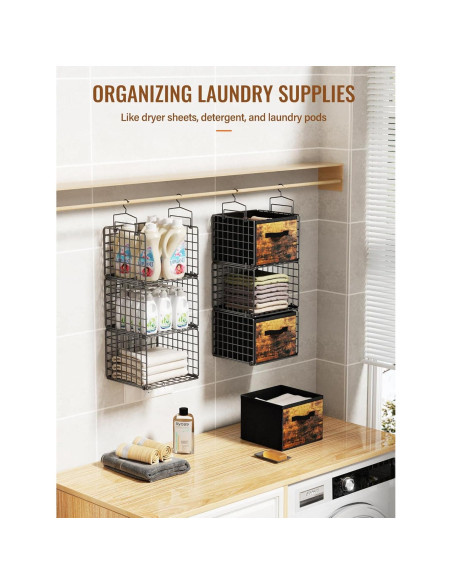 Organizador Colgante Orapoke Negro 6 Niveles con Cajones