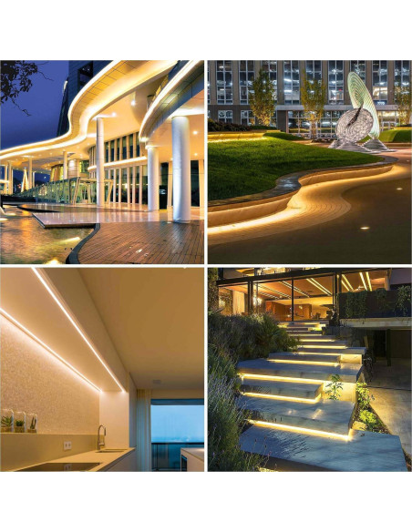 Tira LED COB IP67 5m Blanco Cálido 3000K LLTOP - Alta Eficiencia