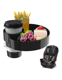 Bandeja para Asiento de Coche SSPONT con Portavasos Negro