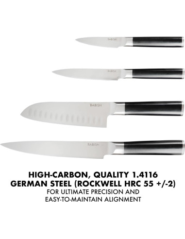 Juego de cuchillos de cocina Babish 14 piezas acero 1.4116