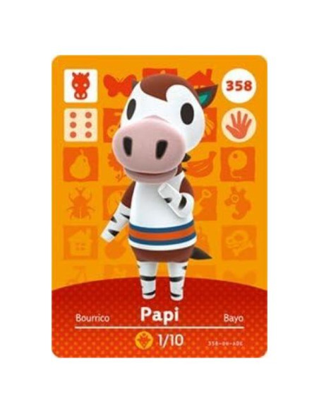 Tarjeta Amiibo Papi Animal Crossing Serie 4 Nintendo