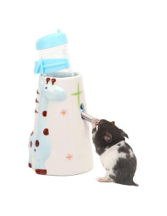 Botella de Agua para Hámster CHUQIANTONG 80ml Cerámica Azul